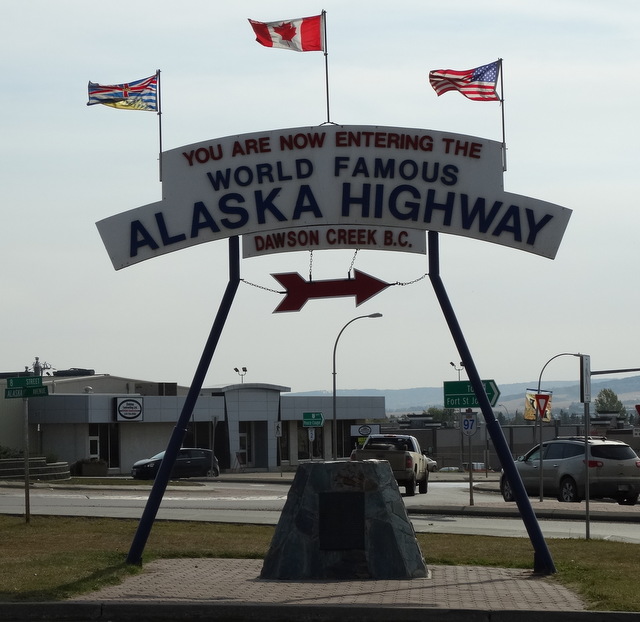 Beginning of the Alaska Highway
