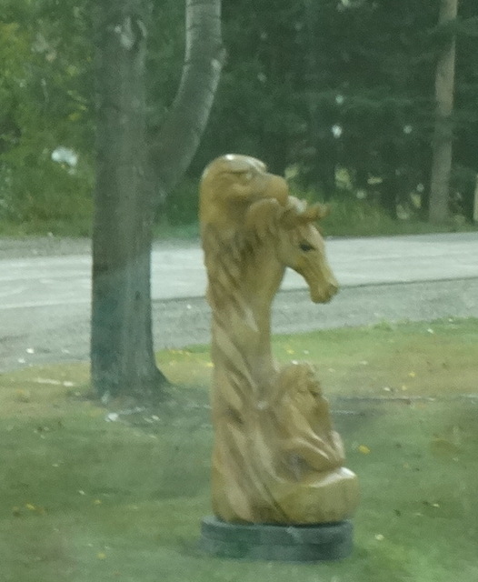 One of the chainsaw sculptures in Chetwynd, BC