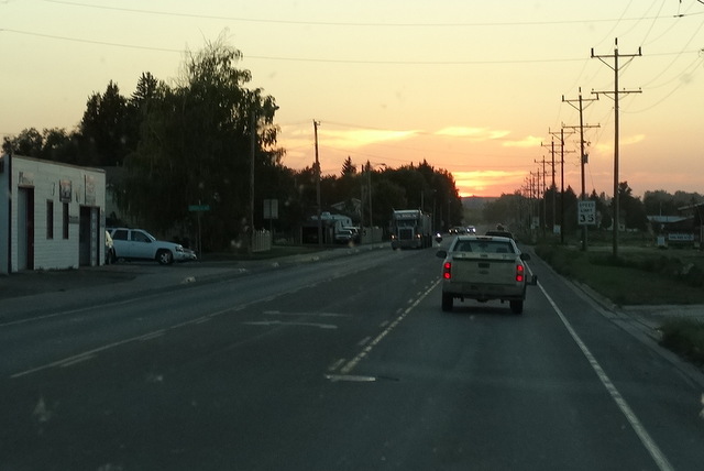Sunset on our way to the fairgrounds