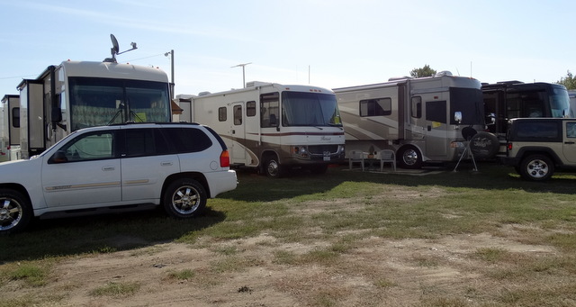Our site, minus our car, at the fairgrounds