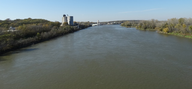 Crossing the Missouri River from Iowa to Nebraska