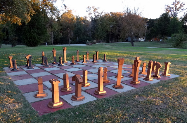 Life sized chess board