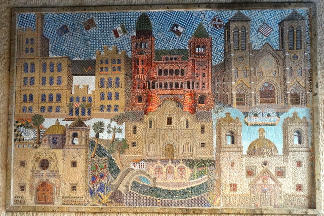 A tile mosaic of the local sights.