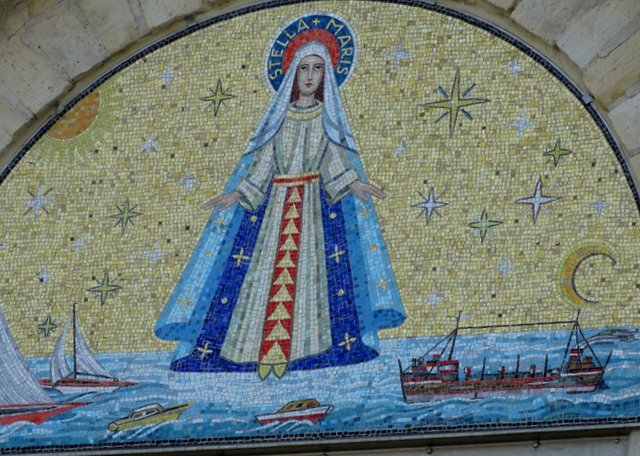I've seen Stella Maris Catholic churches all over Door county.  This one had a sea-themed mural.