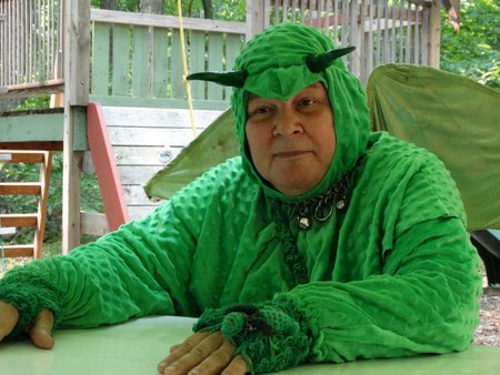 A green dragon who also sold ice cream and did a magic show for the children.