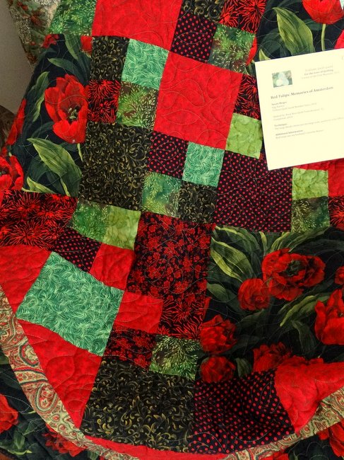 This was a tulip quilt.  I believe the tag said it was in commemoration of the quilter's trip to Holland.