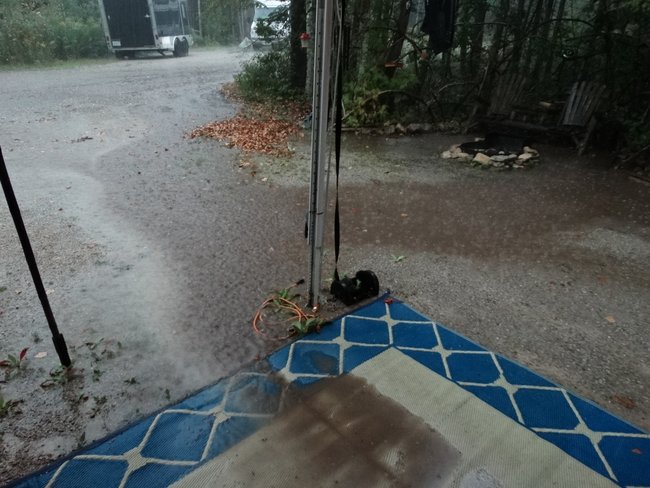 The storm flooded our site