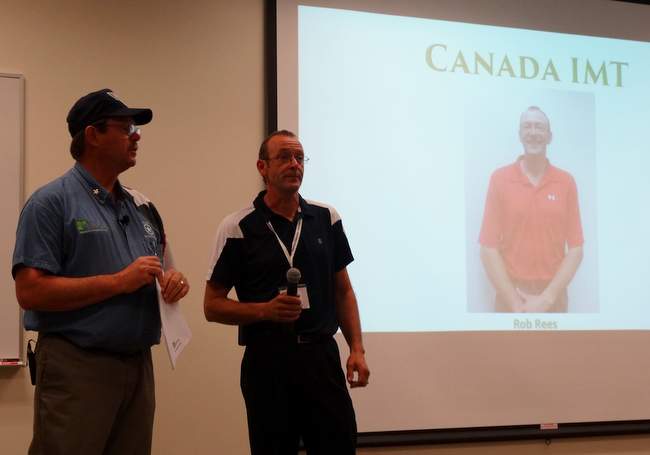 There is now a Canadian branch of the NRVIA and a couple Canadians were in attendance.  Coop introduced the head of the Canadian branch and then had us stand while he did the Canadian Pledge to his flag.