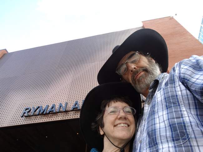 A selfie in front of the Ryman just before we found out it wasn't actually the Grand Ole Opry.  That was 13 miles away!