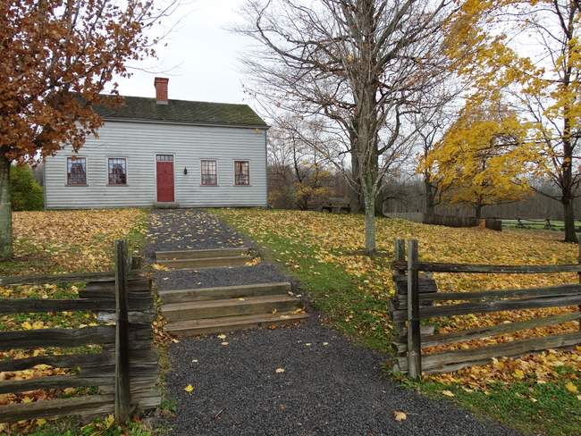 Joseph Smith's oldest brother began building this frame house for his wife and parents, but he died before it was finished.  The guide said this house is 85% original.  Some work had to be done to it later.