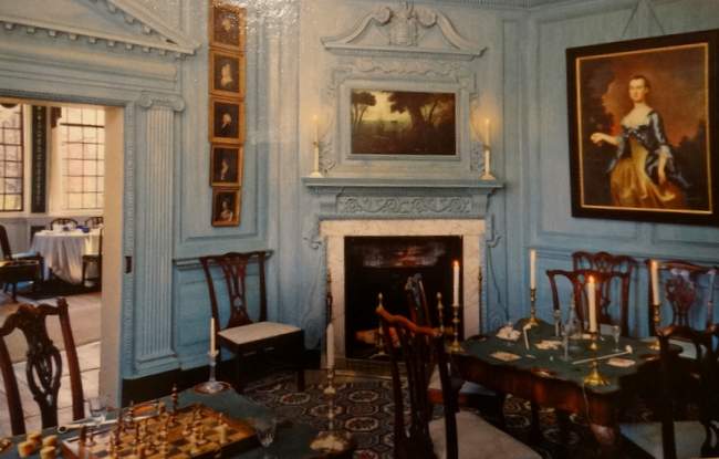 The west parlor where they entertained small gatherings of friends.