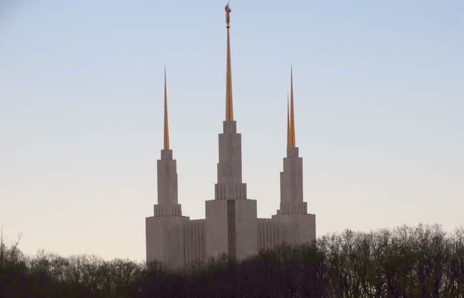 We saw the Washington DC LDS temple from the highway.