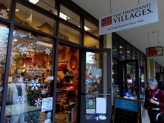 We found Ten Thousand Villages! It's the Mennonite fair trade store. We last toured one in Pennsylvania with my friend, Sue Glick.
