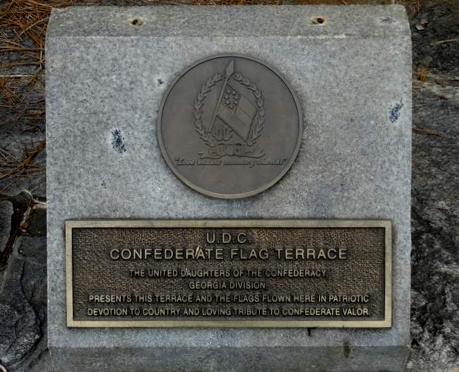 This plaque just commemorates the flag terrace put here by the United Daughters of the Confederacy - Georgia Division.