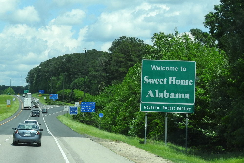 Our third time crossing into Alabama, we decided not to stop at the information center.