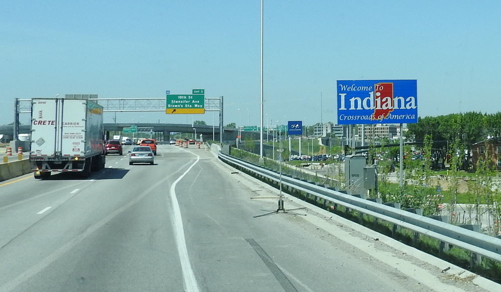 We finally crossed into Indiana, the third of the five states we had yet to sleep in when we started this trip.