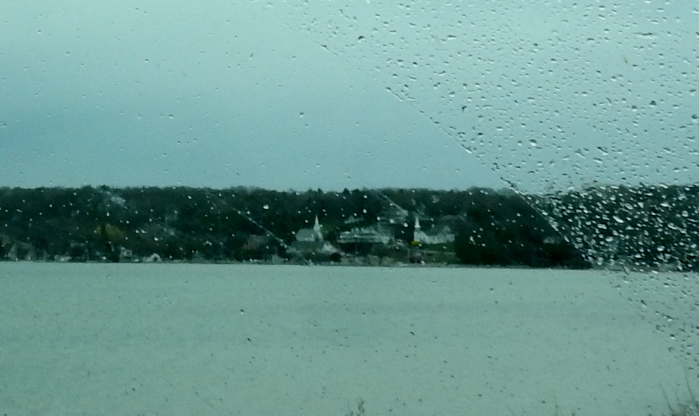 It started raining as we left Nelson's, but I could still see the two churches on the hill in Ephraim from the Peninsula State Park.