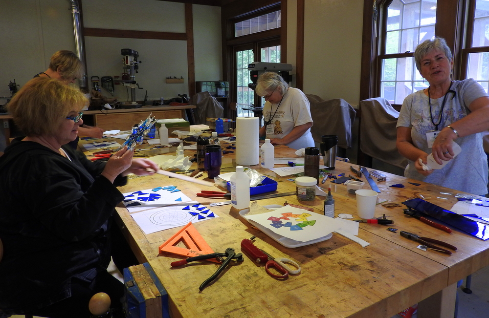A couple classes allowed us to come in and see what they were working on.  This was a fused glass class.