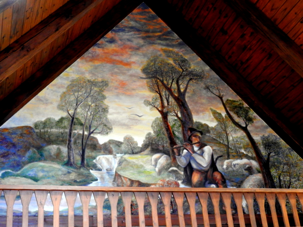 A mural in one of the art rooms