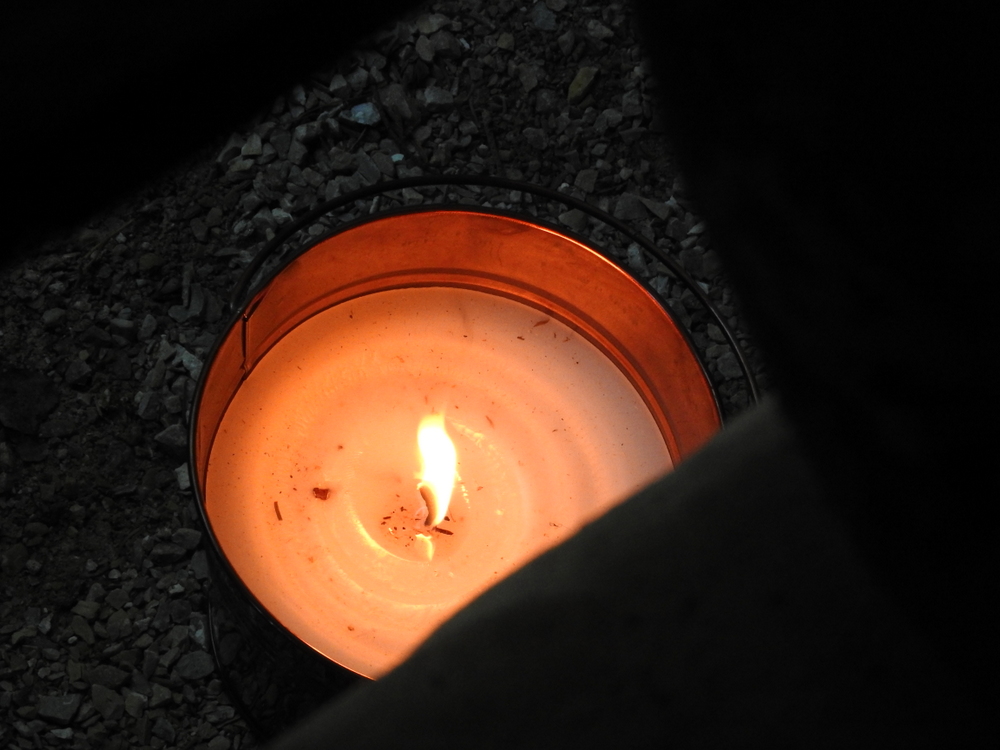 We burned a citronella candle in the wheel well to try to keep the bugs out.