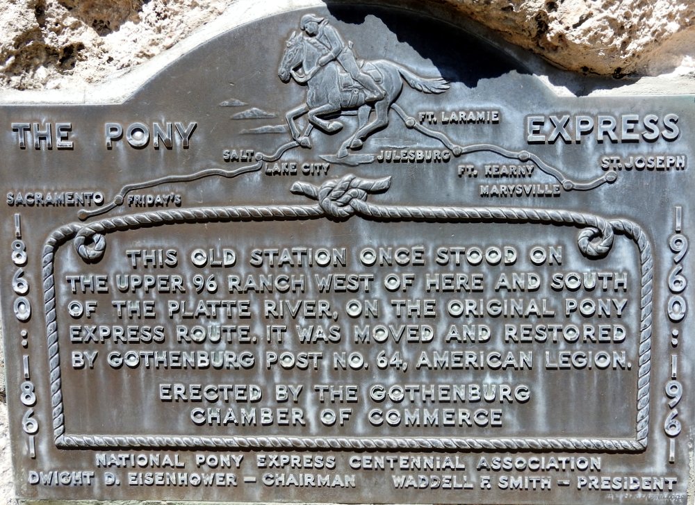 A marker about the Pony Express station